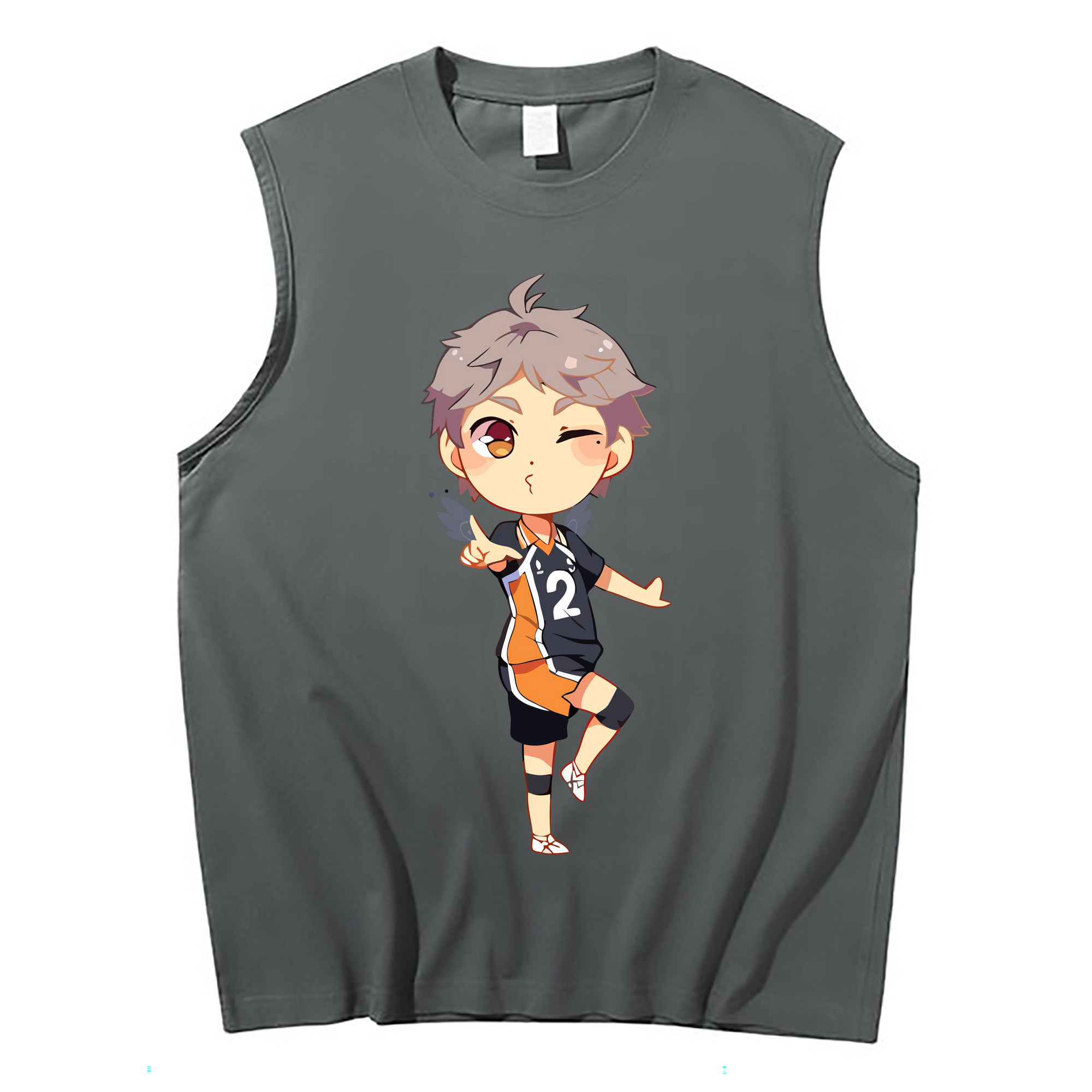 （画像用） ハイキュー!! Haikyu!! コットン100％タンクトップ（フロントプリント）
